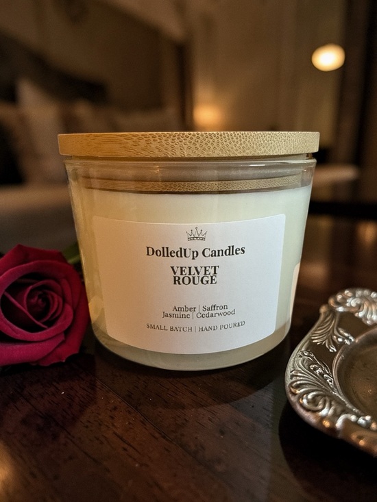 Handmade Other - 16oz Velvet Rouge Luxury Soy Candle | Baccarat Rouge 540 Inspired